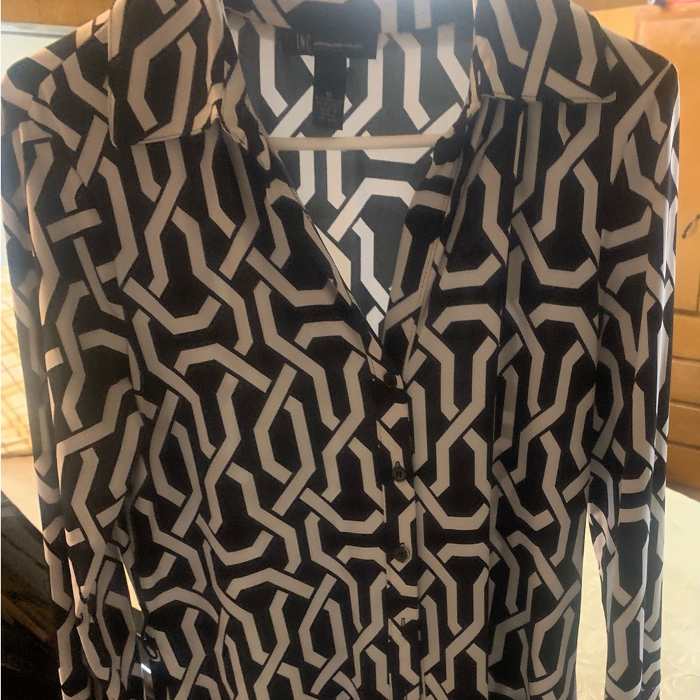 black and white button down dress